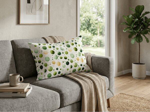 Husa de perna din bumbac poliester GREEN TREES POLY 50x70 cm, verde