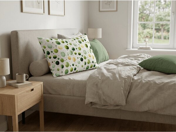 Husa de perna din bumbac poliester GREEN TREES POLY 50x70 cm, verde