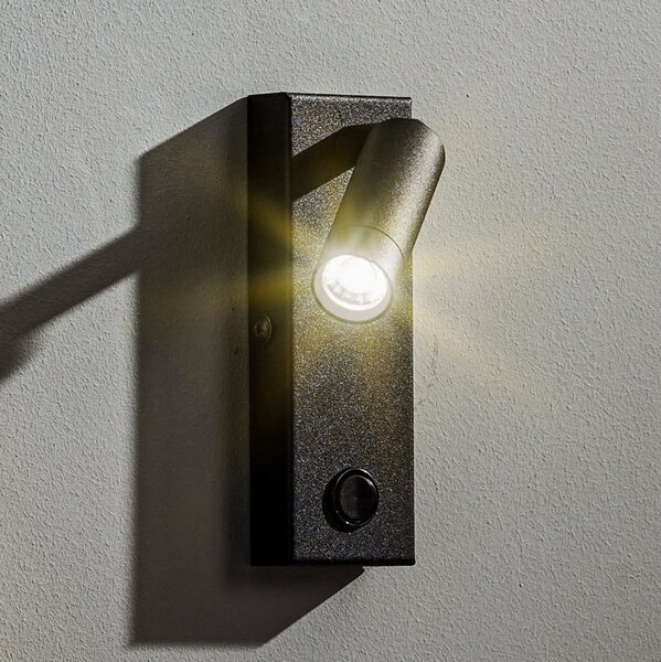 TK Lighting Aplică de perete LED Enzo unghiulară cu întrerupător, negru, Negru, Camera de zi / sufragerie, Metal, Modern