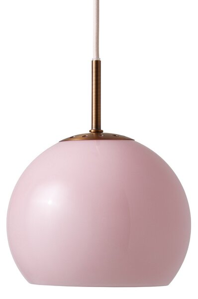 Lustră Pendul FRANDSEN, Ball, reglabil, Roz / Rosé, Camera de zi, Sticlă, Design