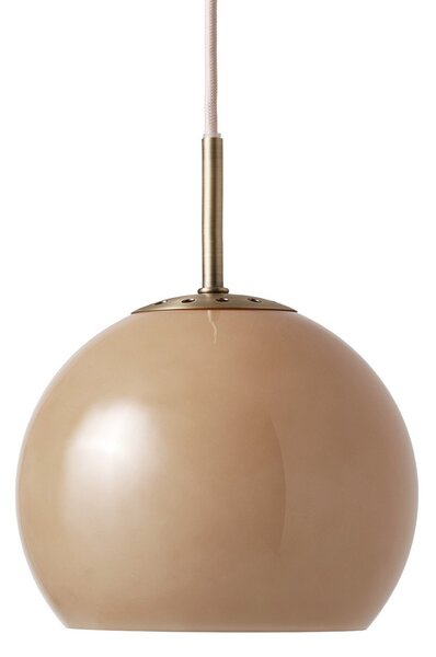 Lustră Pendul FRANDSEN, Ball, reglabil, Maro / Rugină, Camera de zi, Sticlă, Design