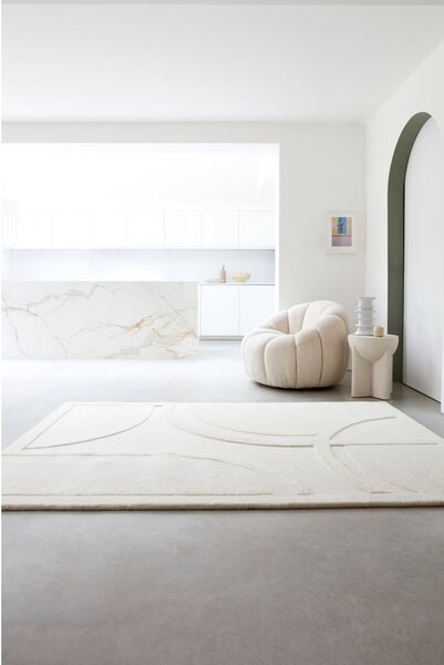 Covor alb din lână 120x170 cm Olsen – Asiatic Carpets