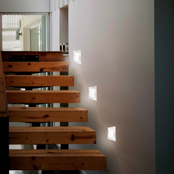 Heitronic Lumină de încastrat cu LED alb Klaus pentru cutii, Alb, Hol, Metal, Modern, Plafon încastrat