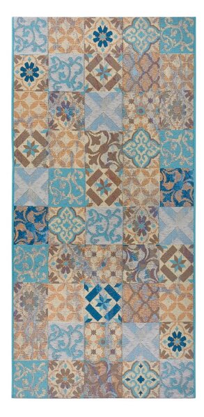 Covor albastru de tip traversă 75x150 cm Cappuccino Mosaik – Hanse Home