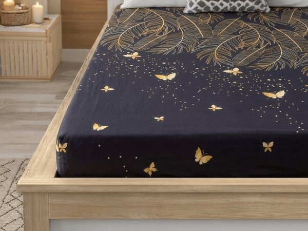 Cearsaf din microfibra VISATA negru 90x200 cm