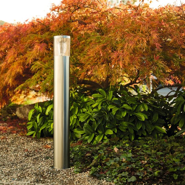 Heitronic Bornă luminoasă din oțel inoxidabil Naxos, reglabil, Metalic, Metal, Modern