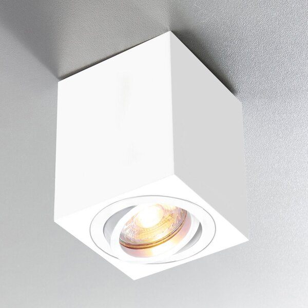 Heitronic Spot montat la suprafață ADL8001, alb, reglabil, Alb, Metal, Modern