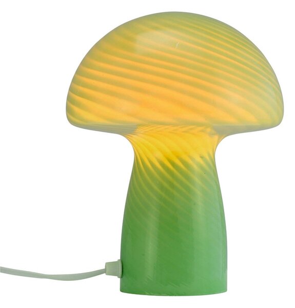 Lampă de masă Dyberg Larsen, Mushroom, Verde, Camera de zi, Sticlă, Design