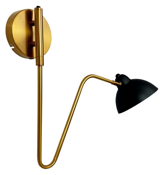 Lampă de perete Dyberg Larsen, Futura, Negru, Camera de zi, Metal, Design