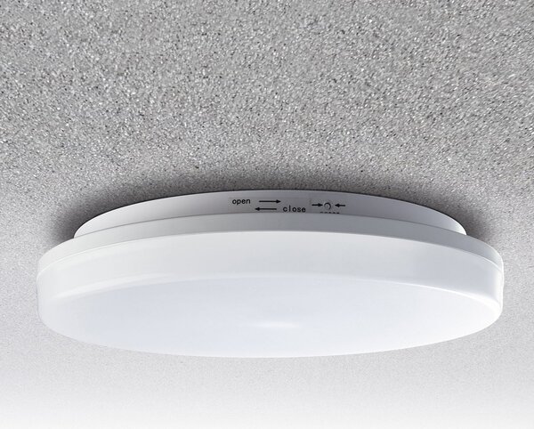 Heitronic Plachetă LED Pronto, rotundă, senzor de mișcare, Alb, Plastic, Modern