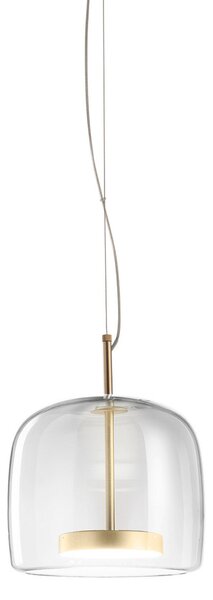 Vistosi Lampă pendul Jube SP 1 P din sticlă, transparent, reglabil, Transparent, Camera de zi / sufragerie, Sticlă, Design