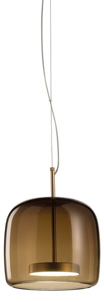 Vistosi Lampă pendul Jube SP 1 P din sticlă, maro, reglabil, Maro / Rugină, Camera de zi / sufragerie, Sticlă, Vintage