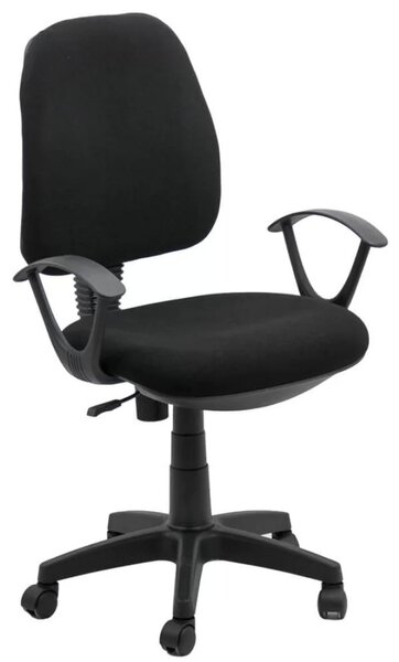 Scaun de birou NOVA, reglabil pe inaltime, stofa, Negru