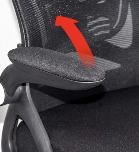 Scaun de birou ELEVATE, suport pentru picioare reglabil, Mesh, Negru