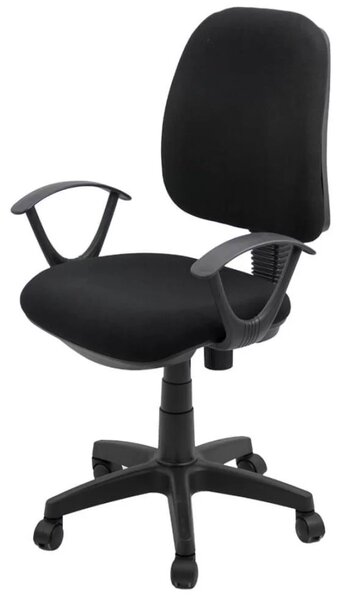 Scaun de birou NOVA, reglabil pe inaltime, stofa, Negru