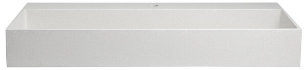 Sapho Sapho, Chiuveta din beton QUADRADO cu priza, 96x44 cm, gresie alba, AR467