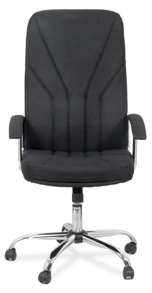 Scaun de birou VEGA, mecanism balans, stofa, Negru