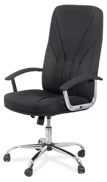 Scaun de birou VEGA, mecanism balans, stofa, Negru