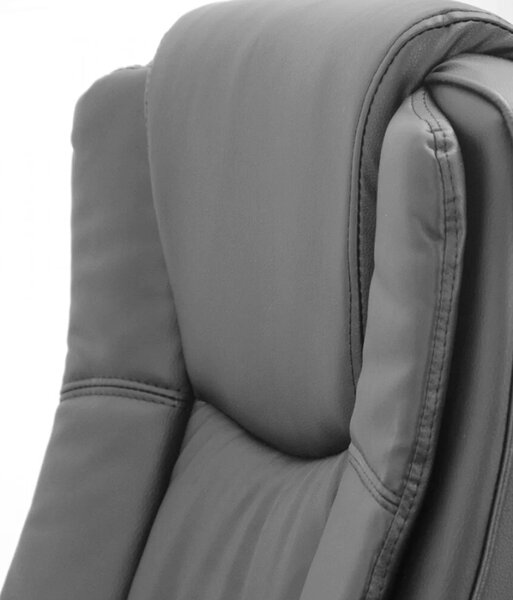 Scaun de birou REGAL, baza metalica cromata, piele ecologica, Negru