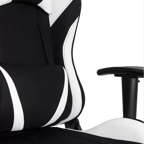 Scaun gaming PHANTOM, cotiere reglabile, suport lombar, Piele ecologica, Alb