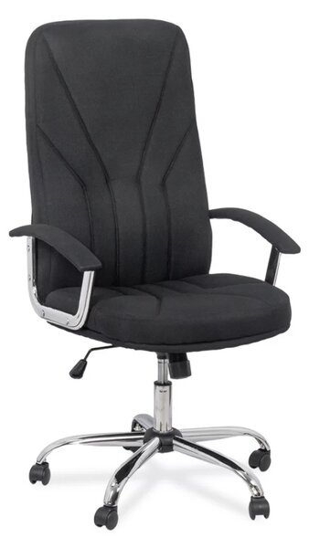 Scaun de birou VEGA, mecanism balans, stofa, Negru