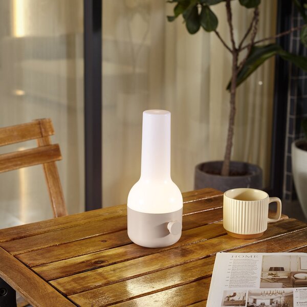 Lampă de Exterior Lindby, Isaline, reglabil, Bej, Terasă, Plastic, Modern