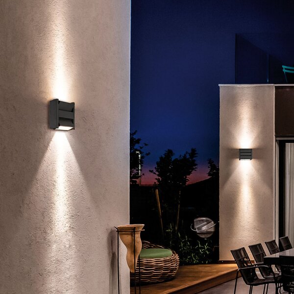 Viokef Aplică LED de exterior Delos, Gri, Metal