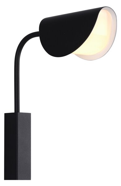 Viokef Ada, lumină de perete, negru, reglabil, Negru, Camera de zi / sufragerie, Metal, Modern