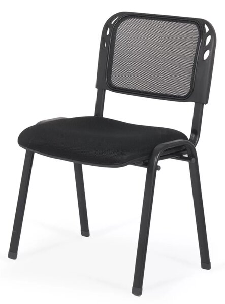 Scaun conferinta VENTO, spatar Mesh, cadru metalic, Negru