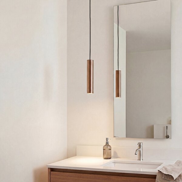 Lampă suspendată de design bronz închis GU10 50mm IP44 - Tuba