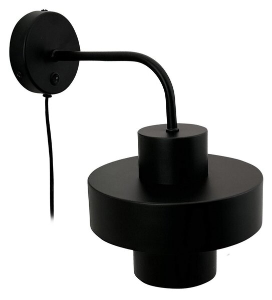 Lampă de perete Dyberg Larsen, Stoke, Negru, Camera de zi, Metal, Design