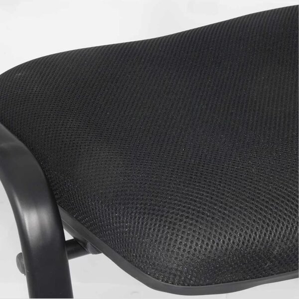 Scaun conferinta VENTO, spatar Mesh, cadru metalic, Negru