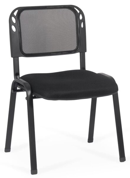 Scaun conferinta VENTO, spatar Mesh, cadru metalic, Negru