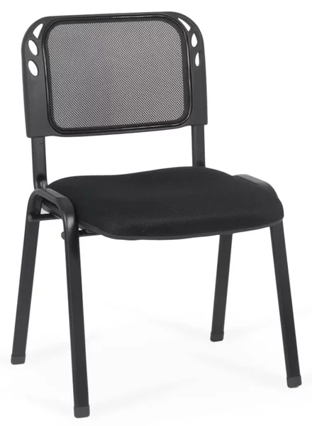 Scaun conferinta VENTO, spatar Mesh, cadru metalic, Negru