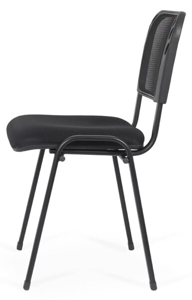 Scaun conferinta VENTO, spatar Mesh, cadru metalic, Negru