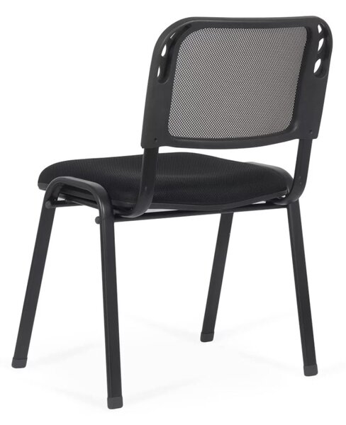 Scaun conferinta VENTO, spatar Mesh, cadru metalic, Negru