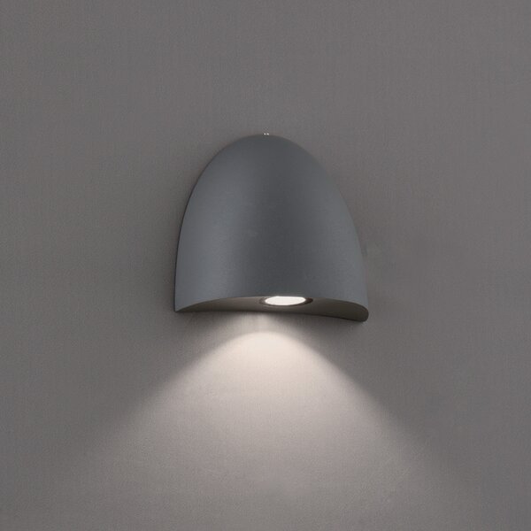 Viokef Aplică LED de exterior Bauta, gri închis, Gri, Metal, Modern