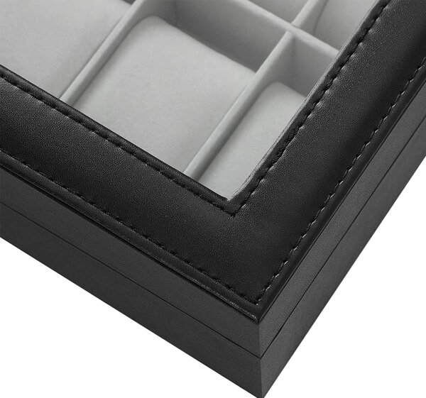 Cutie pentru ceasuri Model Luxury Vault, Negru, 30.2x20.2x8.1 cm
