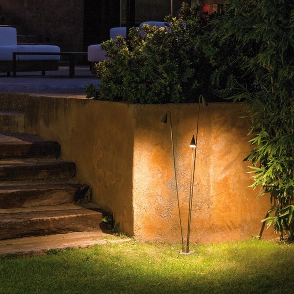 Vibia Lampă de exterior cu LED Brisa, 3 becuri, kaki, Maro / Rugină, Plastic, Design