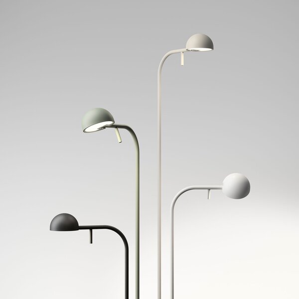 Vibia Lampadar LED Pin 1660, 125 cm, verde, Verde, Camera de zi / sufragerie, Metal, Modern, Lumină de lectură