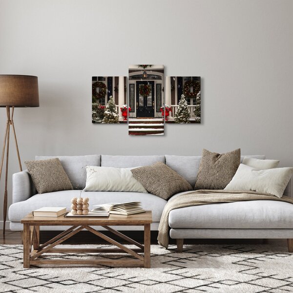 Tablou - Casa decorată de Crăciun (90x60 cm)