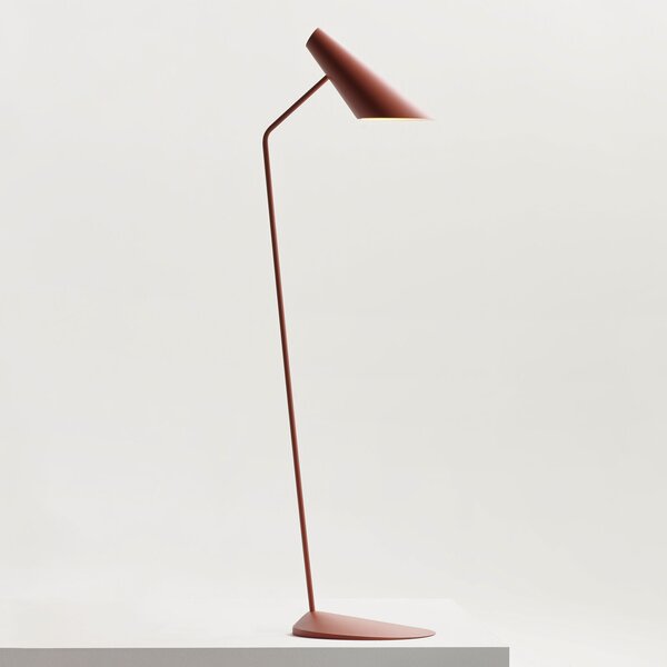Vibia I.Cono 0712 Lampadar de designer, roșu-maro, Roșu, Camera de zi / sufragerie, Plastic, Scandinavă