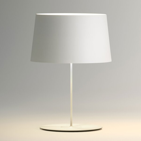 Vibia Warm 4901 Lampă de masă, Ø 42 cm, albă, Alb, Camera de zi / sufragerie, Metal, Modern