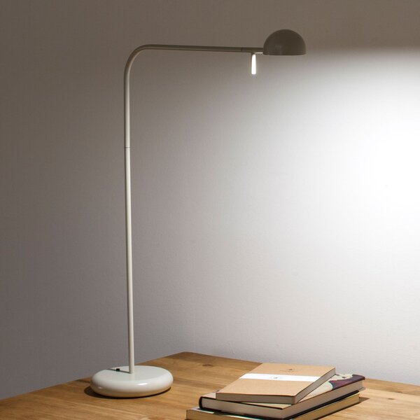 Vibia Lampa de masă LED Pin 1655, lungime 40 cm, crem, Bej, Studiu / Birou, Metal, Modern