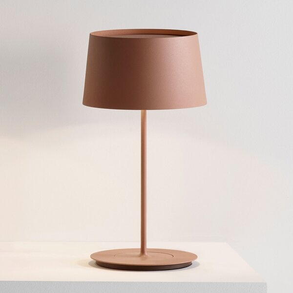 Vibia Warm 4896 Lampă de masă, Ø 22 cm, maro, Maro / Rugină, Camera de zi / sufragerie, Metal, Modern