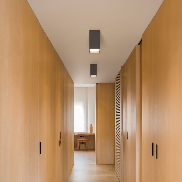 Vibia Structural 2630 plafonieră 18cm, gri închis, reglabil, Negru, Camera de zi / sufragerie, Metal, Modern