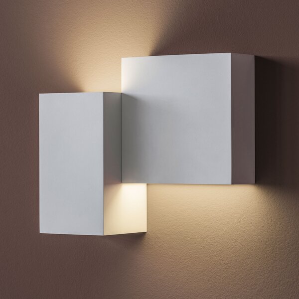 Vibia Structural 2602 aplică LED, gri deschis, reglabil, Gri, Camera de zi / sufragerie, Metal, Modern