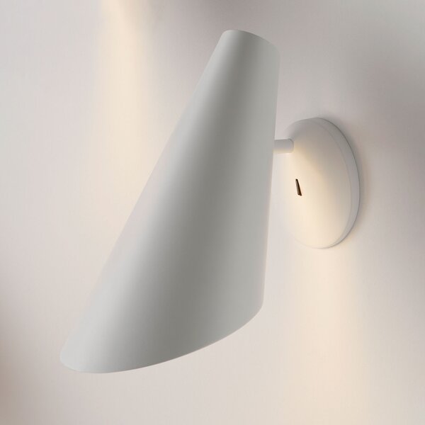 Vibia I.Cono 0720 Aplică de perete, 28 cm, alb, reglabil, Alb, dormitor, Plastic, Modern
