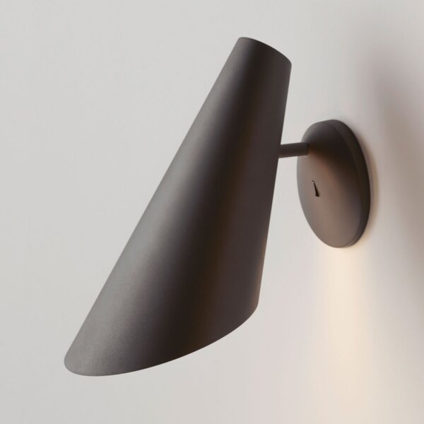 Vibia I.Cono 0720 Aplică de perete, 28 cm, gri, reglabil, Gri, dormitor, Plastic, Modern