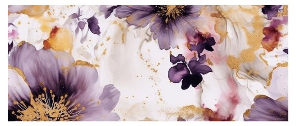 Tablou - Acuarelă flori (120x50 cm)